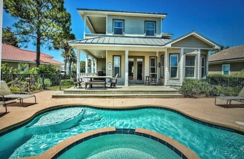 Rear of home with private pool