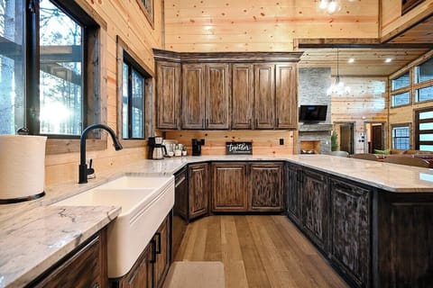 Fully stocked kitchen for preparing meals during your stay