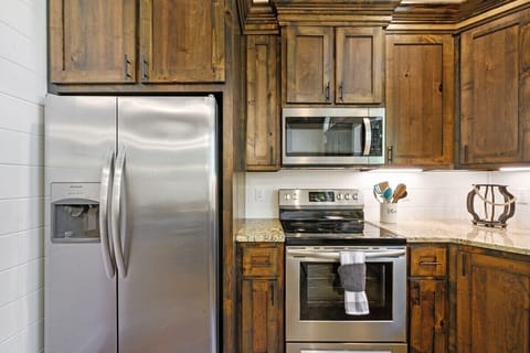 Fully stocked kitchen for preparing meals during your stay