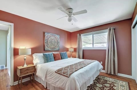 Wake up in the bedroom of your dreams with natural light, cool air, and high-quality linens.