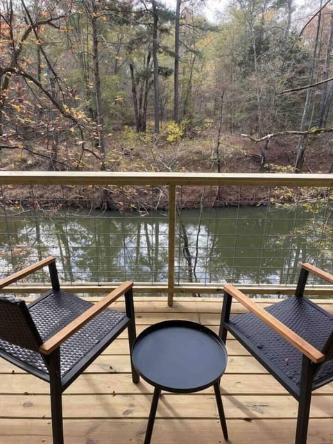 This is a picture from the porch of cabin 5...you are overlooking the Bayou. 
