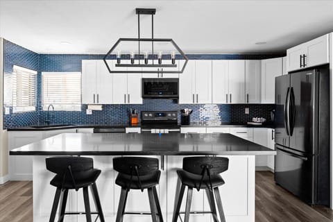 Our fully stocked kitchen