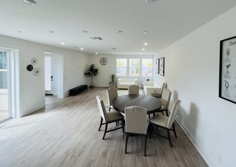 spacious living room and dinning area