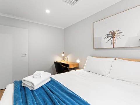 Bedroom 1 with comfy Euro pillowtop mattress.