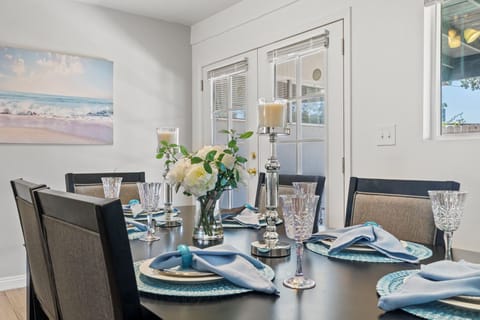 Dinning table with setting for 6 