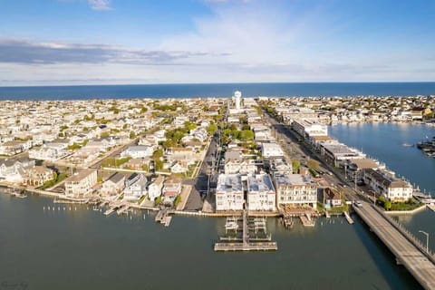Front-row waterfront condo with Stone Harbor’s largest private dock.