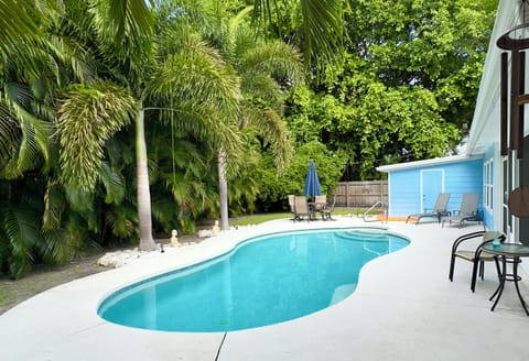 Pool view #2 - Shed has floats, noodles. 