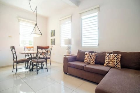 Living room and dining room