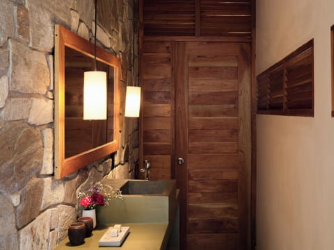 Premium Nature View Room | Bathroom | Shower, rainfall showerhead, eco-friendly toiletries, towels