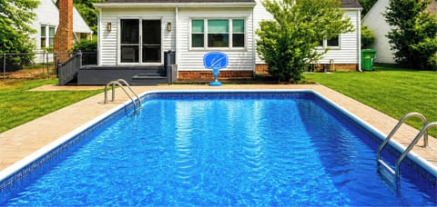 Take a refreshing dip and enjoy the clear, inviting water just steps from the house. Perfect for relaxing swims, cooling off on warm days, or simply unwinding in your own backyard space 