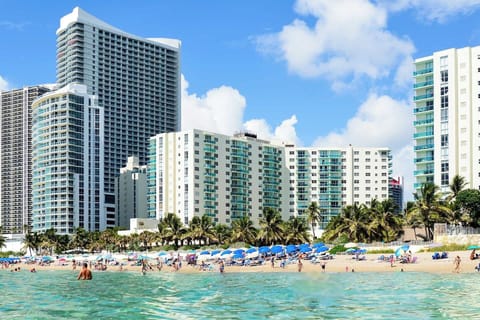 On the beach, white sand