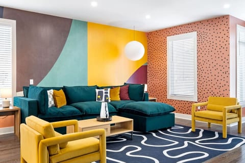 Settle in for movie night! Our Albany Park Cloud Couch (it`s huge!) invites you in to relax (and possibly take a nap).