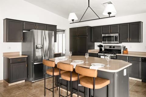 Fully stocked kitchen