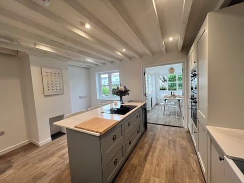 Kitchen looking out dinning room
