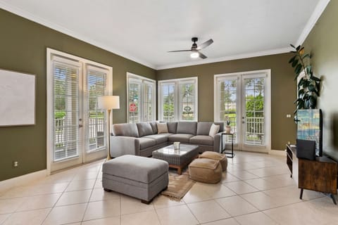 Beautiful open plan living space flooded with natural light 