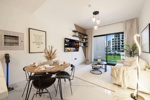Dining area and living room