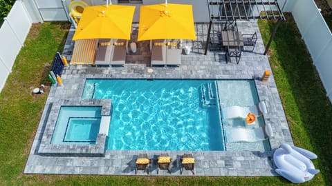 Private outdoor fully fenced heated Pool and SPA are available all year.