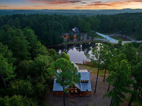 A bird’s-eye view of paradise—our cabin nestled in nature’s embrace.