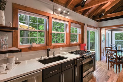 kitchen overlooking river