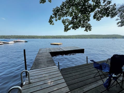 Shared Moose Pond dock and swim area for kayaking fun.