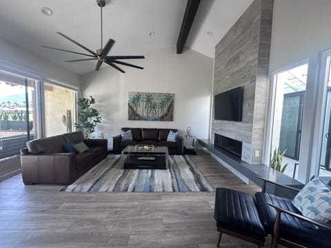 Spacious and inviting living area. 