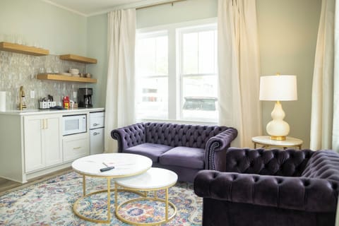 The Vincent Unit B provides a spacious living room with kitchenette