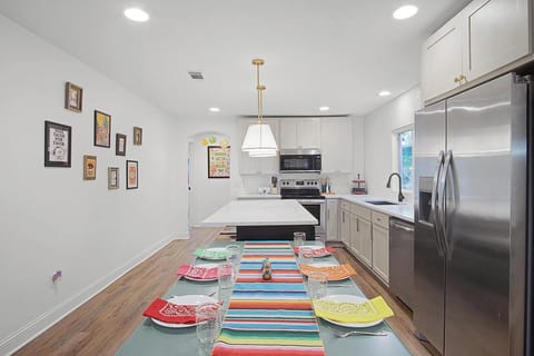 Dining area and kitchen in one space