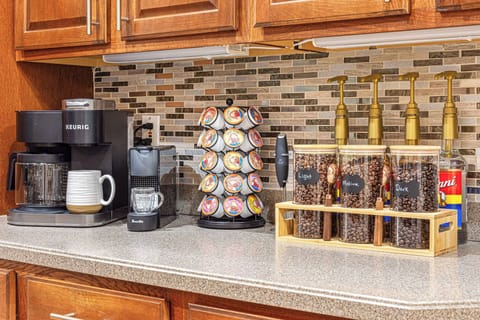 Brew your morning magic at our coffee bar.