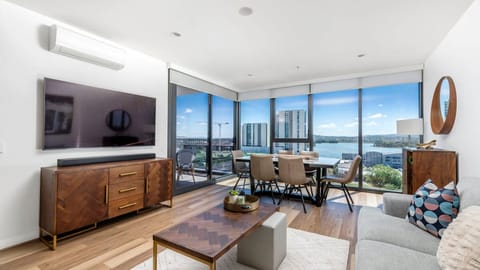Bright and airy with comfortable furnishings.