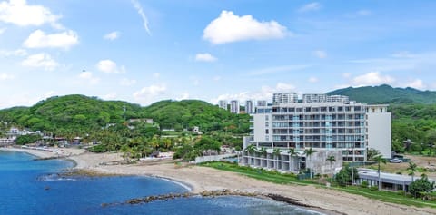 Aerial view of Zantamar beachfront condos