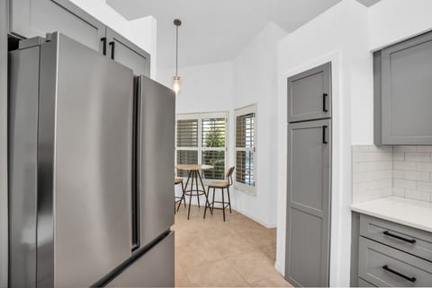 Looking towards the indoor breakfast nook