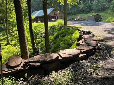 Cross Fork Pine Lodge Entrance.