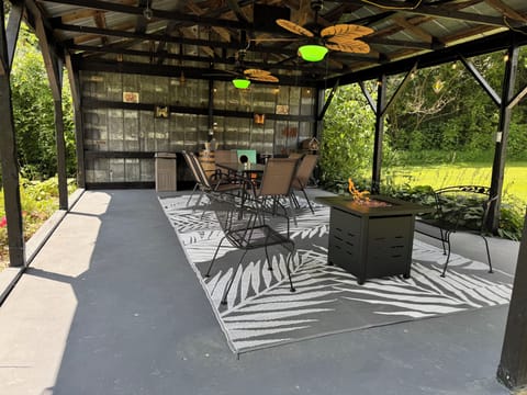 Pavilion gas fire pit.