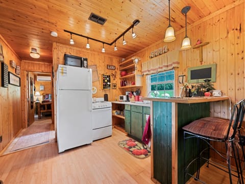 Cabin 1 Kitchen and Bar Top Area