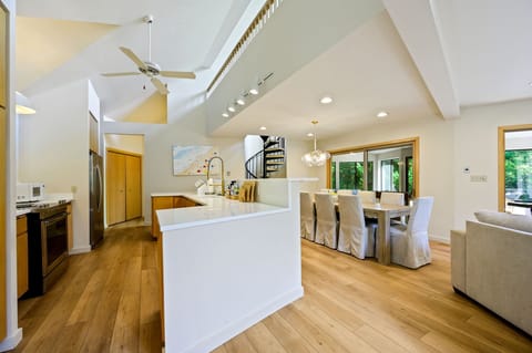 This inviting space is perfect for cooking, entertaining, and enjoying meals together.