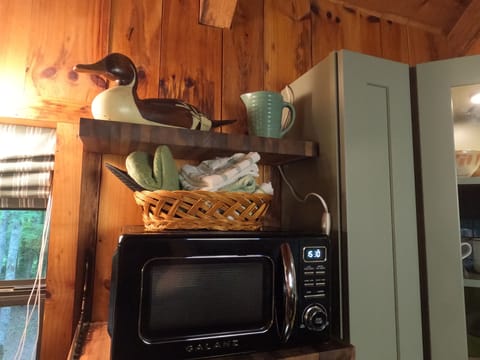 Microwave and utensils