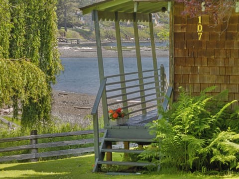 Front porch partial view of the lagoon