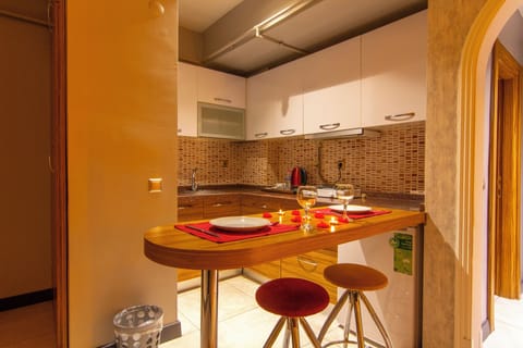 Standard Apartment | Private kitchen | Mini-fridge, stovetop, electric kettle, cookware/dishes/utensils