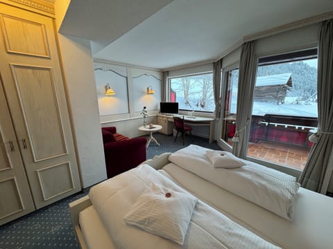 Standard Double Room, Mountain View | In-room safe, desk, laptop workspace, iron/ironing board