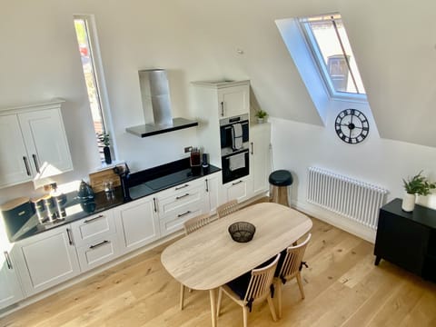 St Mary's Barn, Stalbridge: An aerial view of the kitchen