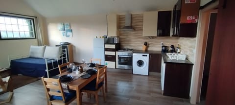 Fully equipped open plan kitchen