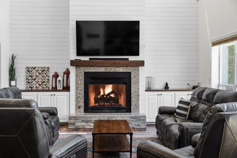 Rustic charm meets cozy warmth.