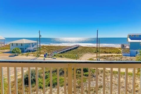 Beach view from the top floor deck