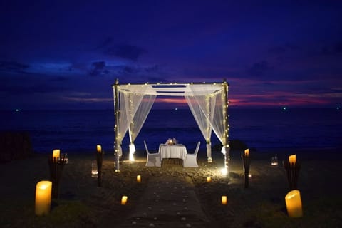 Outdoor banquet area