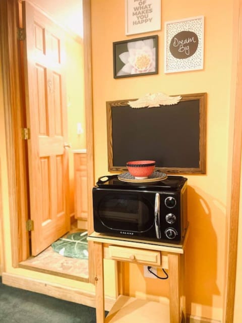 Please feel free  to use the new microwave for your quick meals.