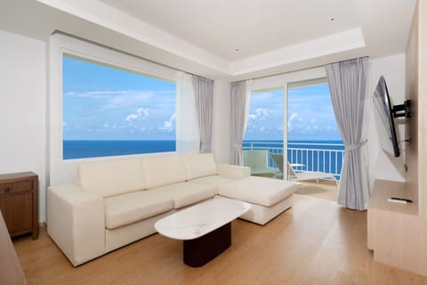 Exclusive Apartment, 2 Bedrooms, Balcony, Ocean View | Living area | Flat-screen TV