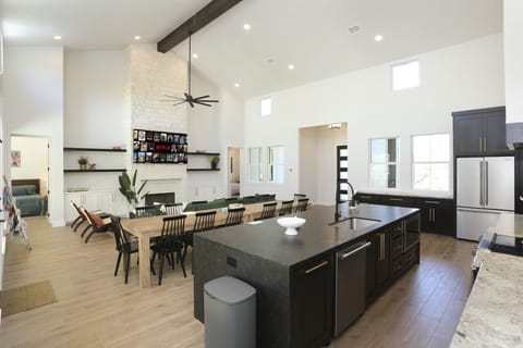 Relax on the patio with outdoor TV, while kids enjoy the spacious yard.