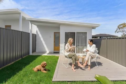 Sunny deck and enclosed yard for your dog
