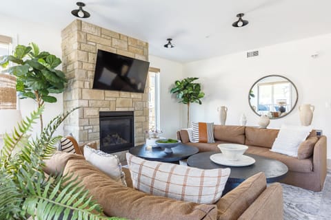Refined decor and plush seating create the perfect lounging space.