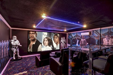 Welcome to Camp Skywalker!  Star Wars Theme Movie Theater-Guarded By Full-Size Storm Trooper!